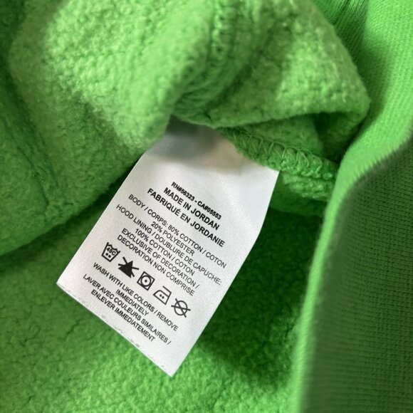 Nike Hoodie Men L Green Pullover Hood Sweatshirt Pocket Swoosh Embroidered - Picture 4 of 6